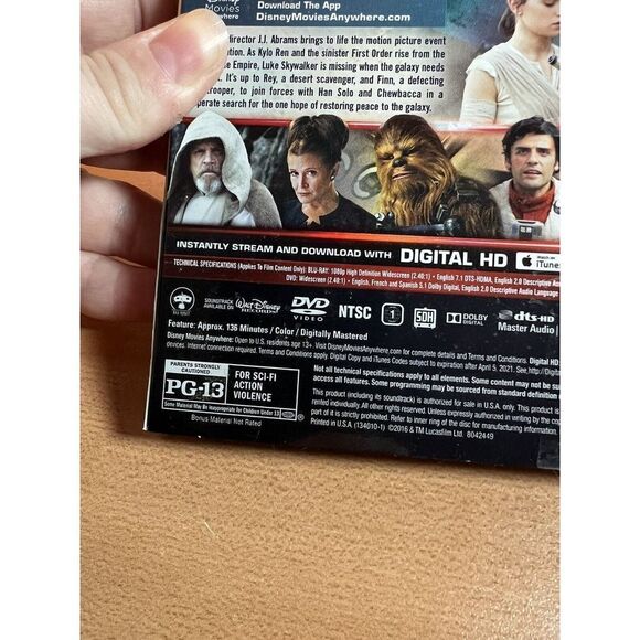 Star Wars: Episode VII: The Force Awakens (Blu-ray, 2015) - Picture 4 of 6